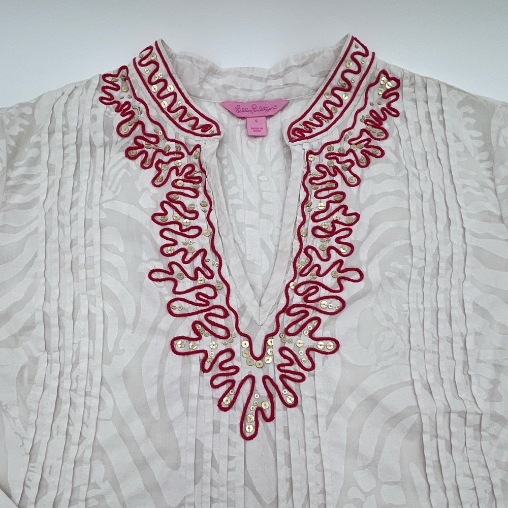 LILLY PULITZER - Sarasota Tunic Top Size Small - Picture 4 of 11